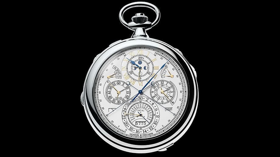 Die "Referenz 57260" von Vacheron Constantin ist derzeit wohl die komplizierteste Uhr der Welt. 57 Komplikationen bietet die Taschenuhr. Hier ist die Frontseite der Uhr zu sehen.