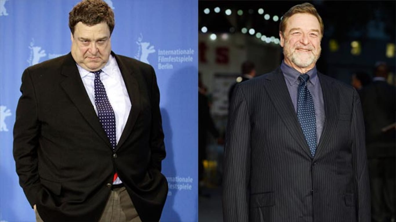 John Goodman im Jahr 2009 (li.) und heute.