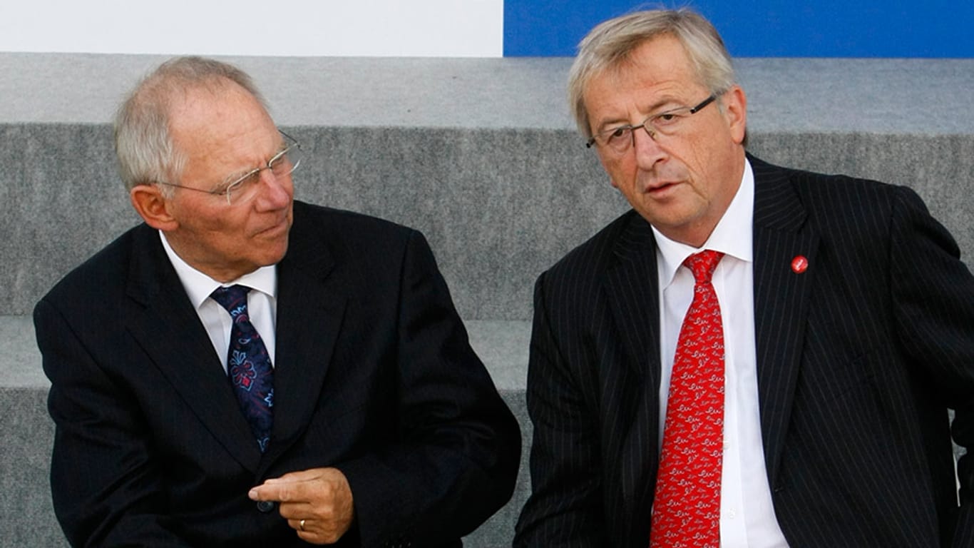 Finanzminister Wolfgang Schäuble (li.) und EU-Kommissionspräsident Jean-Claude Juncker.