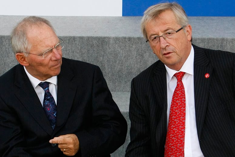 Finanzminister Wolfgang Schäuble (li.) und EU-Kommissionspräsident Jean-Claude Juncker.