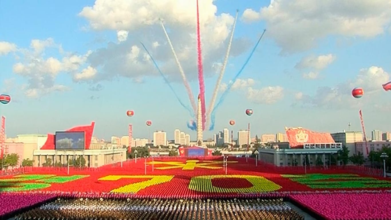 Alljährlich am 10. Oktober feiert die Arbeiterpartei Nordkoreas ihren Gründungstag - 2015 zum 70. Mal.