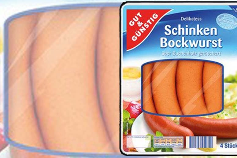 In einigen Würsten dieses Produkts wurde Käse gefunden.