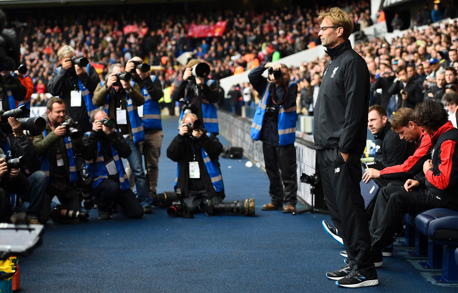 England, Premier League, 9. Spieltag. Tottenham Hotspur empfängt den FC Liverpool mit deren neuem Coach Jürgen Klopp.