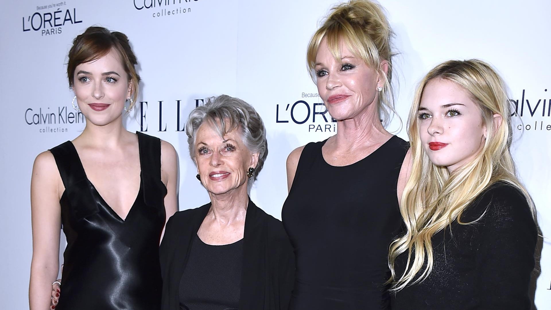 Eine Familie echter VIP-Ladys: Dakota Johnson, Tippy Hedren, Melanie Griffith, Stella Banderas (v.l.).