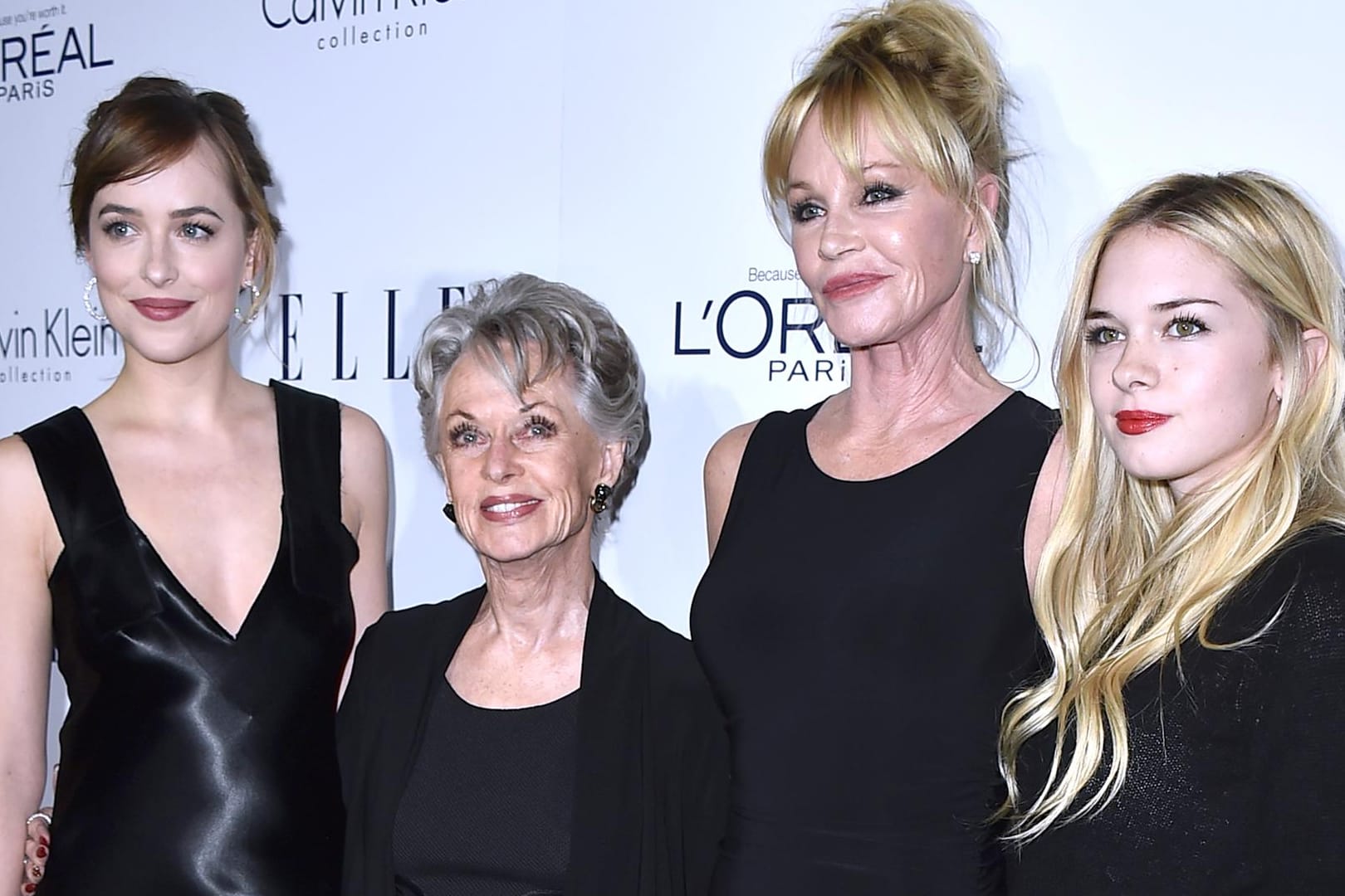 Eine Familie echter VIP-Ladys: Dakota Johnson, Tippy Hedren, Melanie Griffith, Stella Banderas (v.l.).