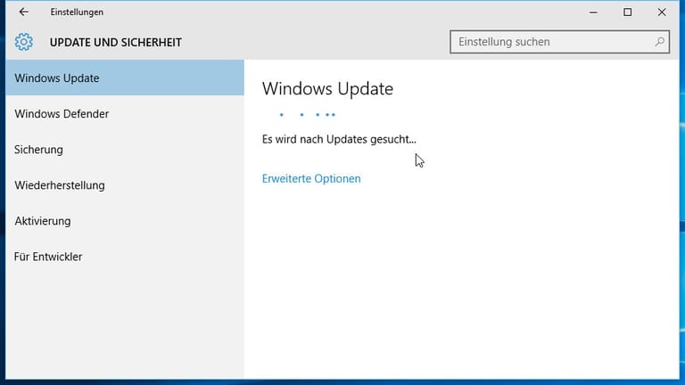 Windows 10 nach Updates suchen lassen