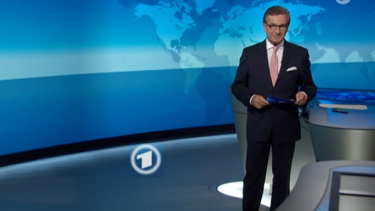 Jan Hofer während der Abmoderation der "Tagesschau".