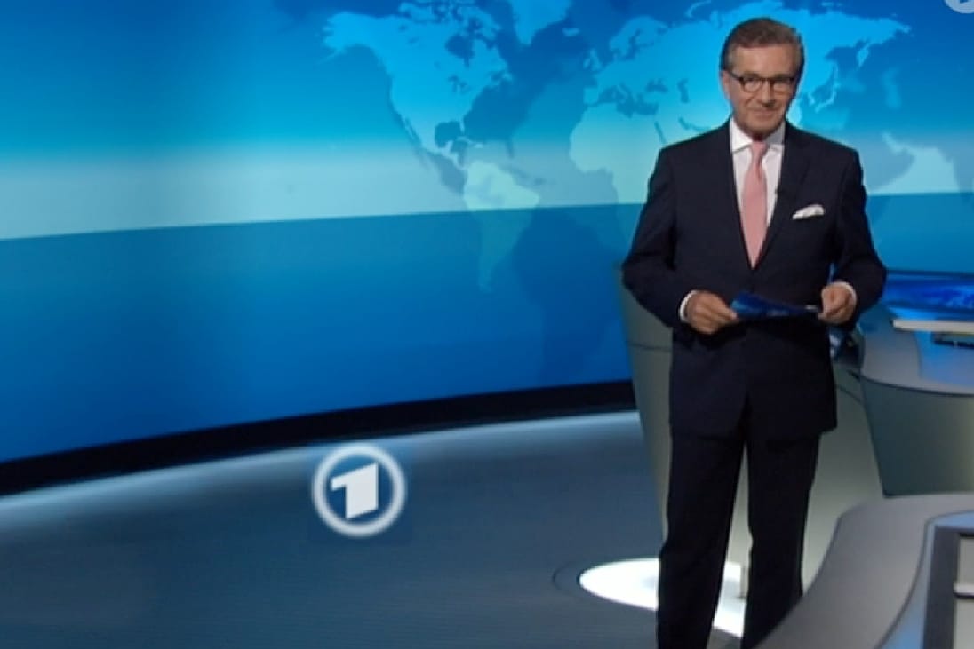 Jan Hofer während der Abmoderation der "Tagesschau".