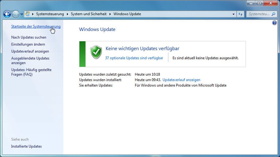 Windows Update kontrollieren