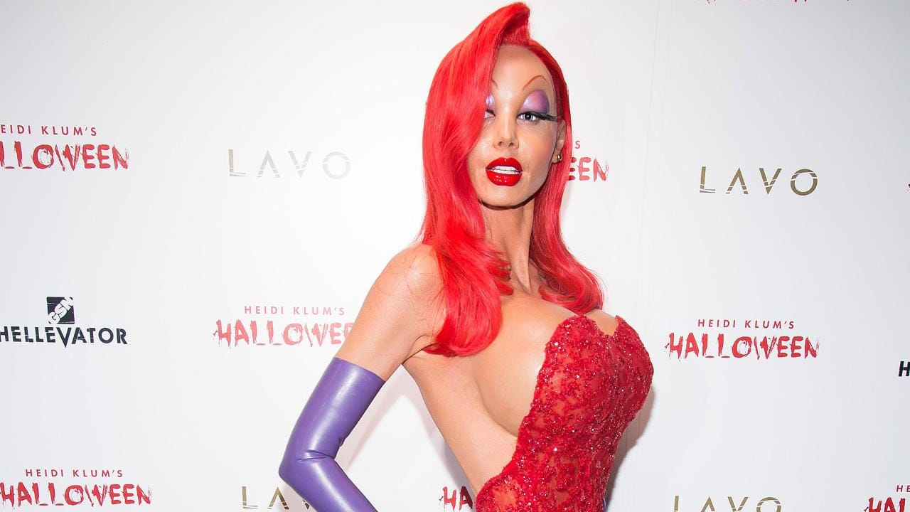 Heidi Klum verkleidete sich an Halloween als Jessica Rabbit. Heidi Klum verkleidete sich an Halloween als Jessica Rabbit.