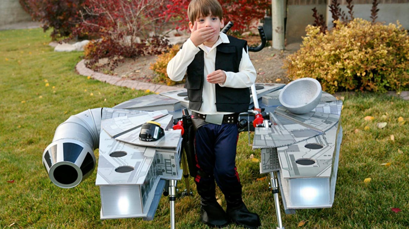 Der fünfjährige Sebastian Bailey leidet an Kinderlähung. An Halloween durfte er sich trotzdem fühlen wie Han Solo.