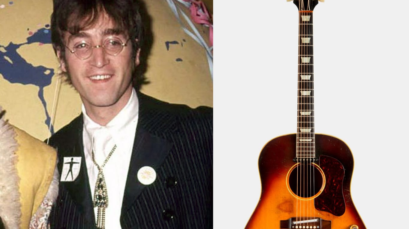 John Lennons Lieblingsgitarre, die J-160E Gibson, war jahrezehntelang verschollen.