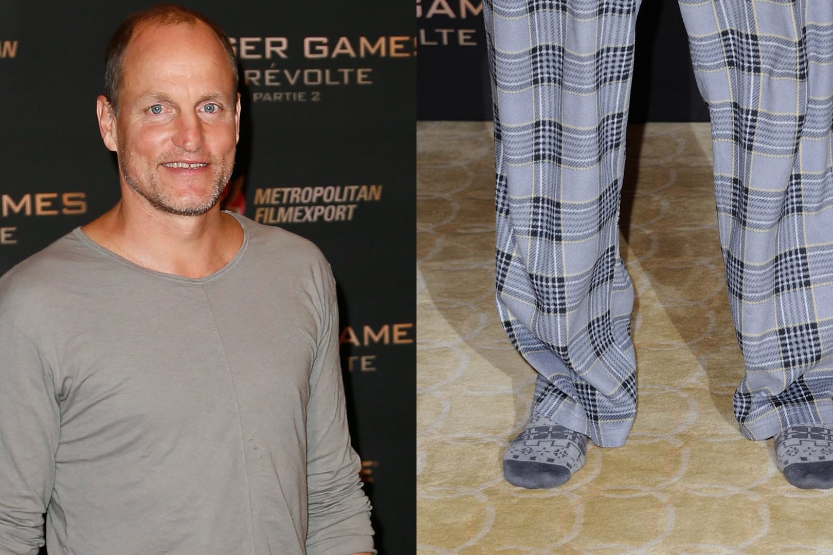 Woody Harrelson nahm den "Mockingjay"-Fototermin in Paris ganz locker.