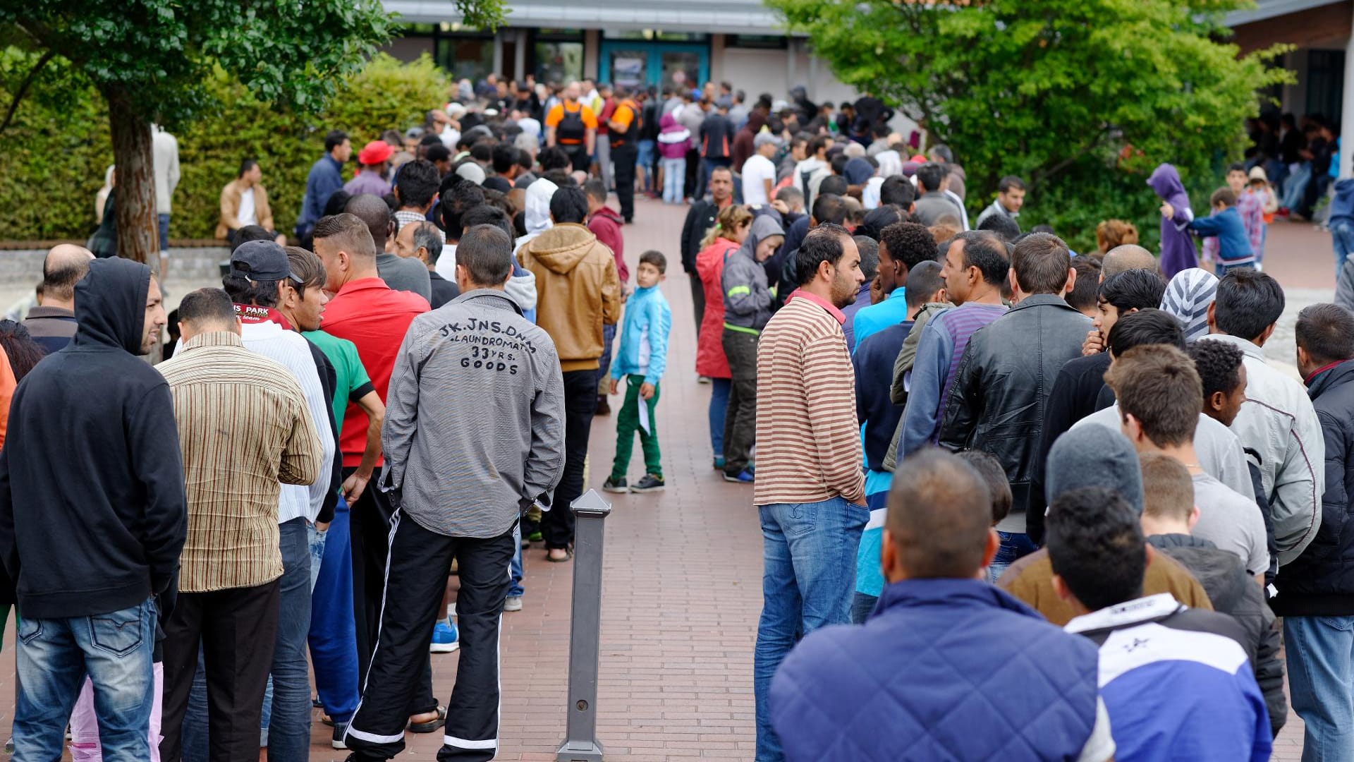 Erstaufnahmelager für Flüchtlinge in Friedland.