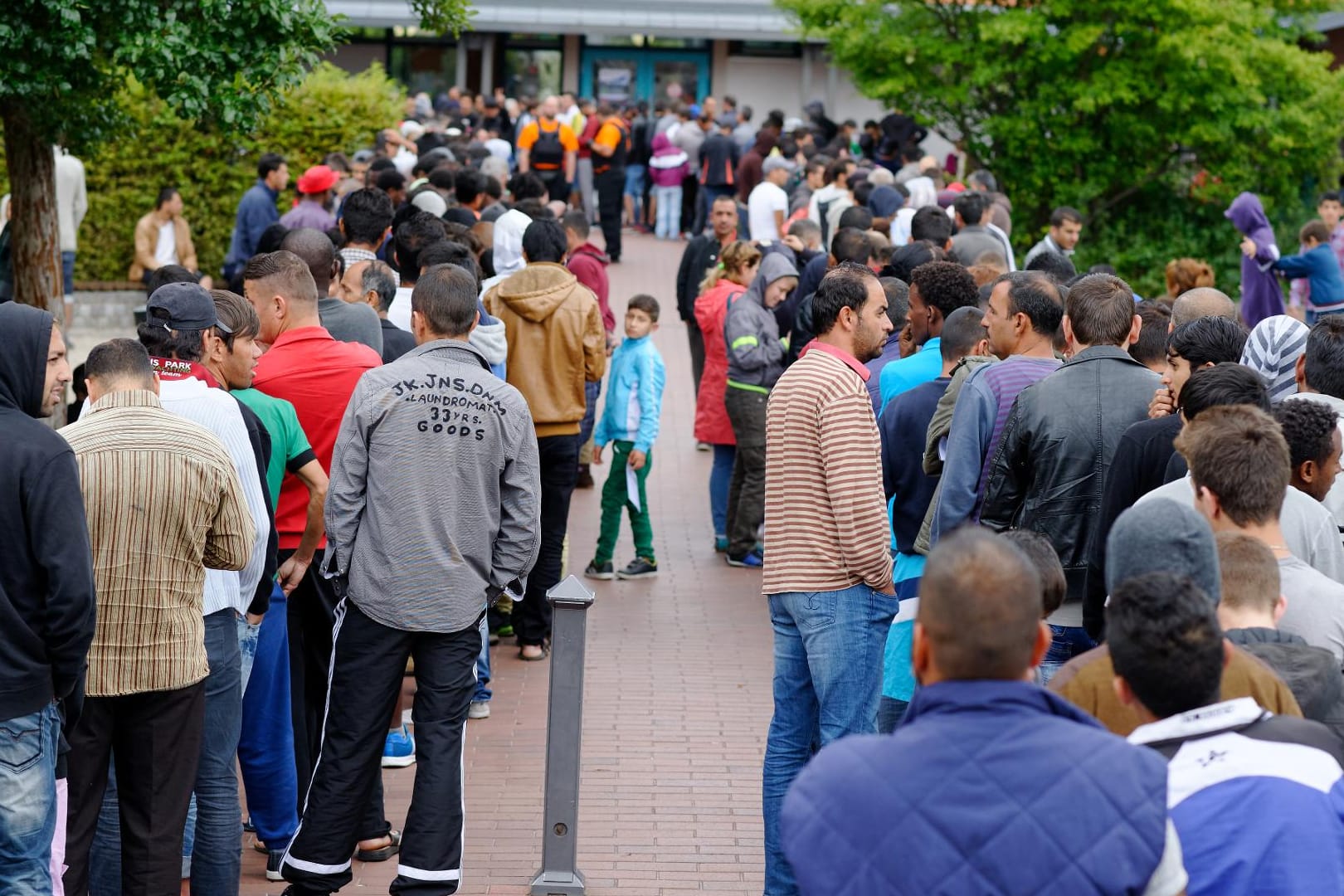 Erstaufnahmelager für Flüchtlinge in Friedland.