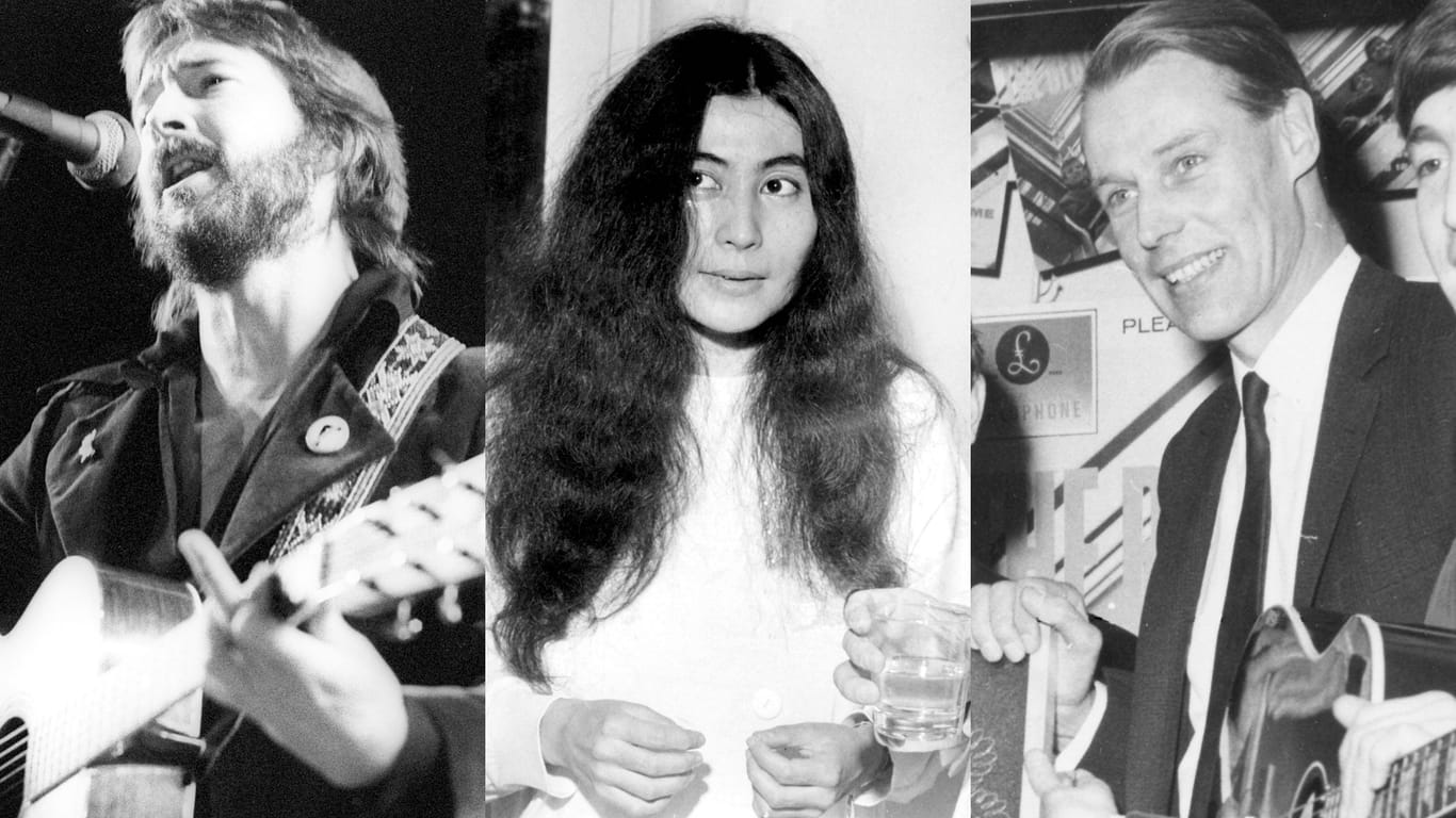 Sie alle werden als der "fünfte Beatle" bezeichnet: Eric Clapton, Yoko Ono und George Martin.