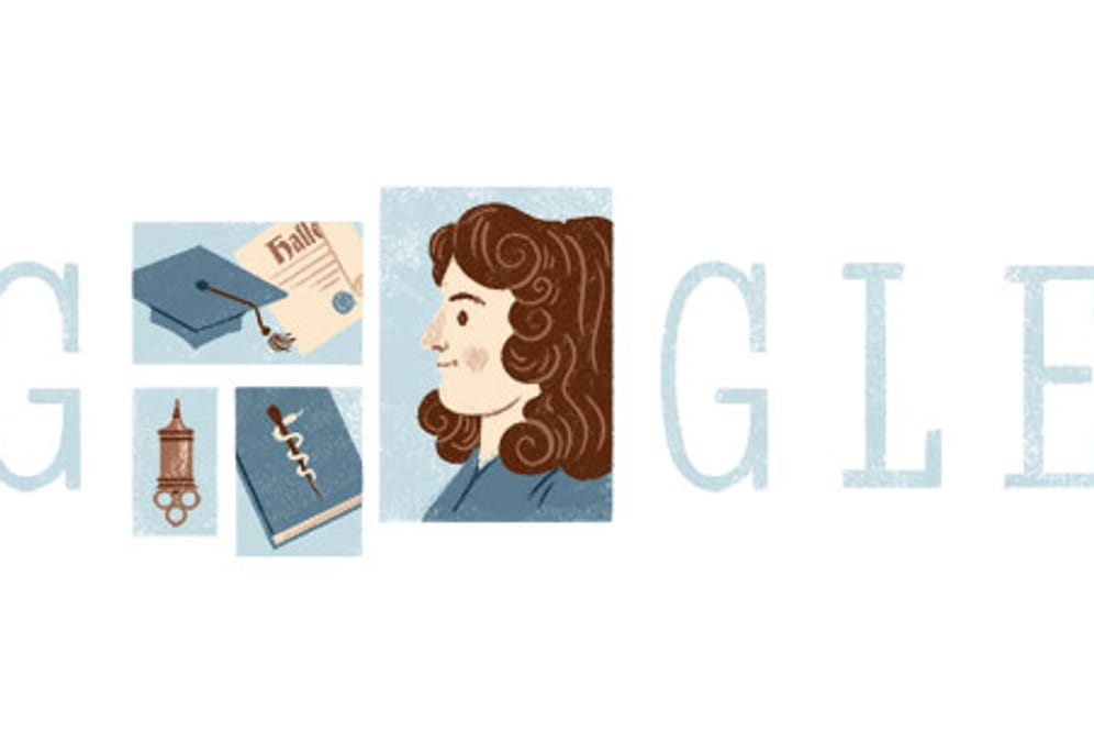 Dorothea Christiane Erxleben ziert das Google Doodle am 13.11.2015.
