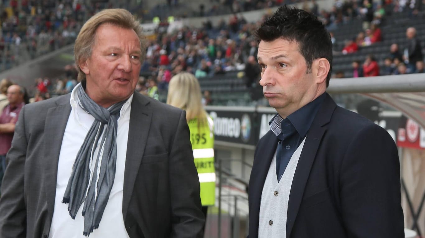 Präsident Harald Strutz und Manager Christian Heidel vom FSV Mainz 05.