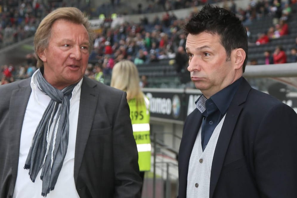 Präsident Harald Strutz und Manager Christian Heidel vom FSV Mainz 05.
