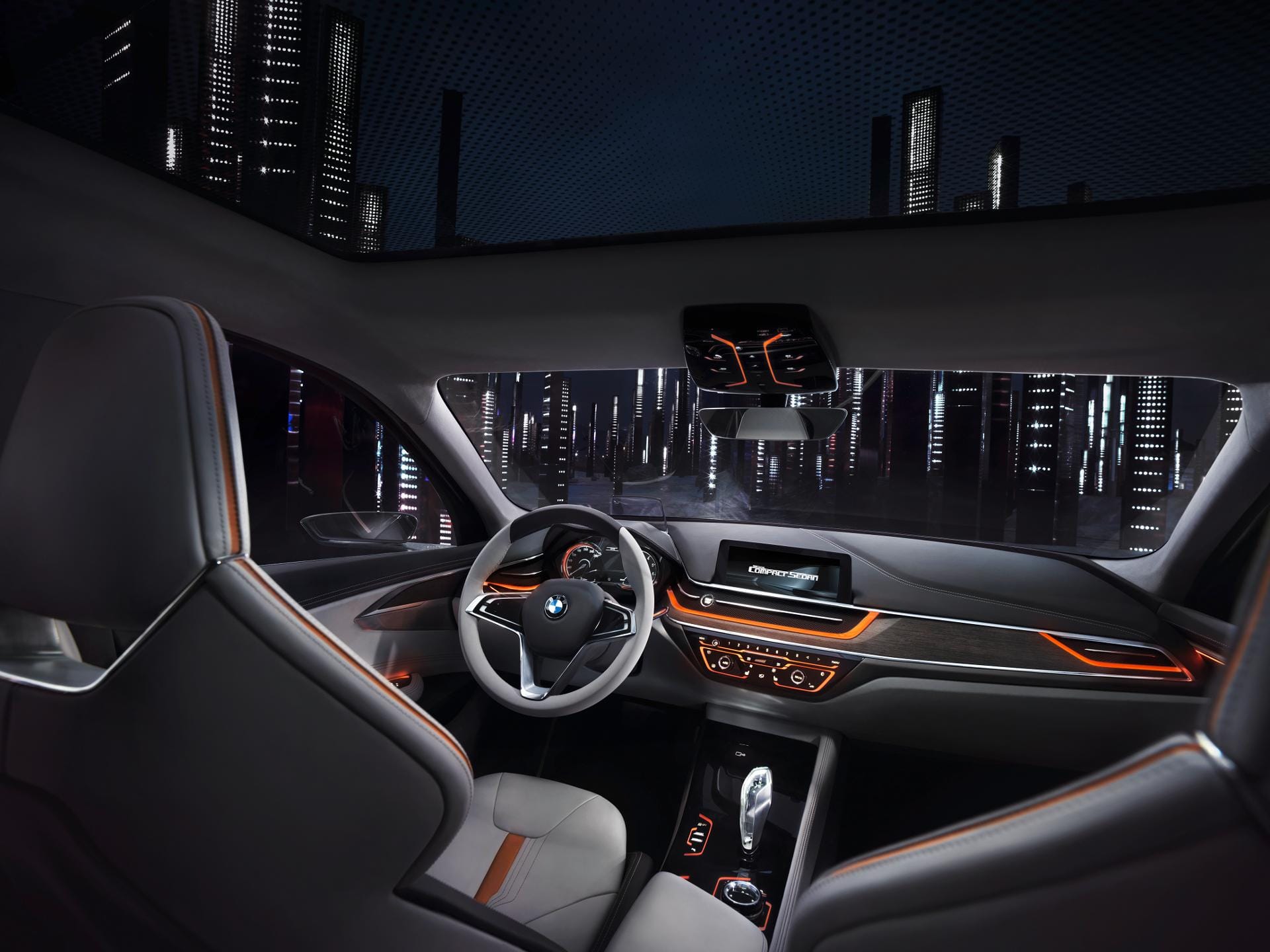 Blick in den BMW-Innenraum der Zukunft: Fast alles wird über berührungssensitive Oberflächen geregelt.