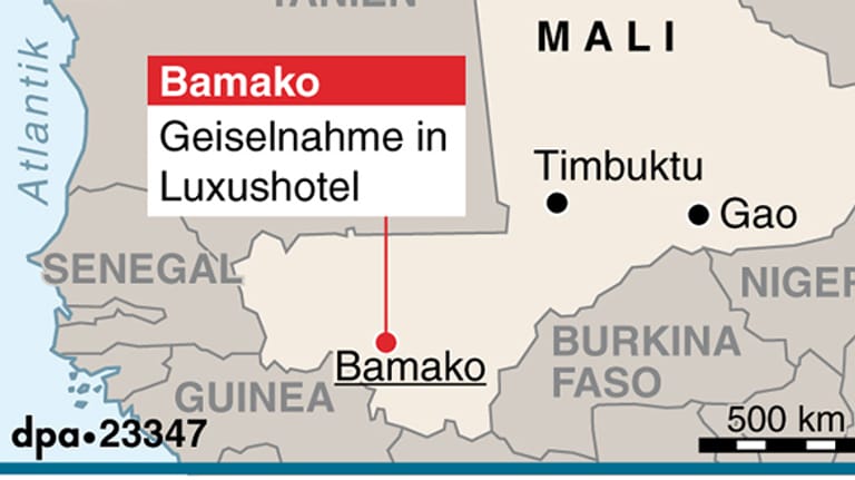 Die Geiselnahme ereignete sich im Zentrum der malischen Hauptstadt Bamako.