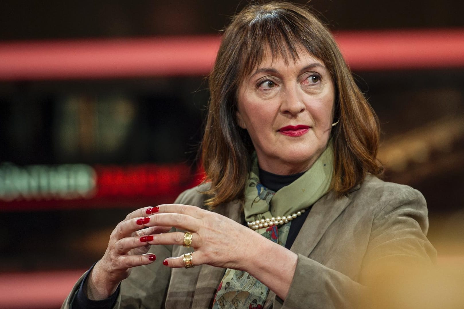 WDR-Chefredakteurin Sonia Seymour Mikich beim "Jauch"-Talk im Berliner Gasometer.