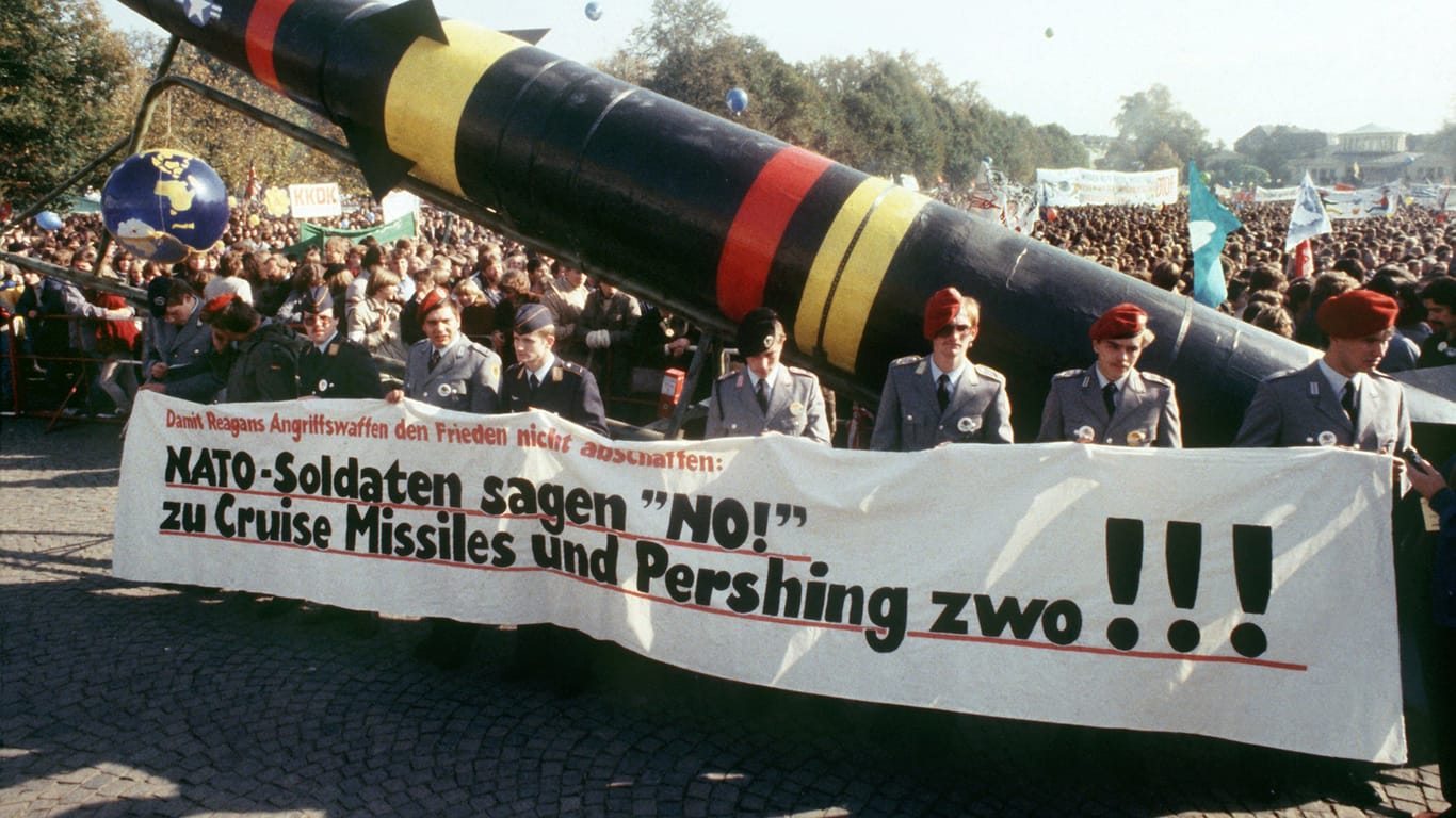 Der "Heiße Herbst" im Jahr 1983 war von Friedensdemonstrationen geprägt.