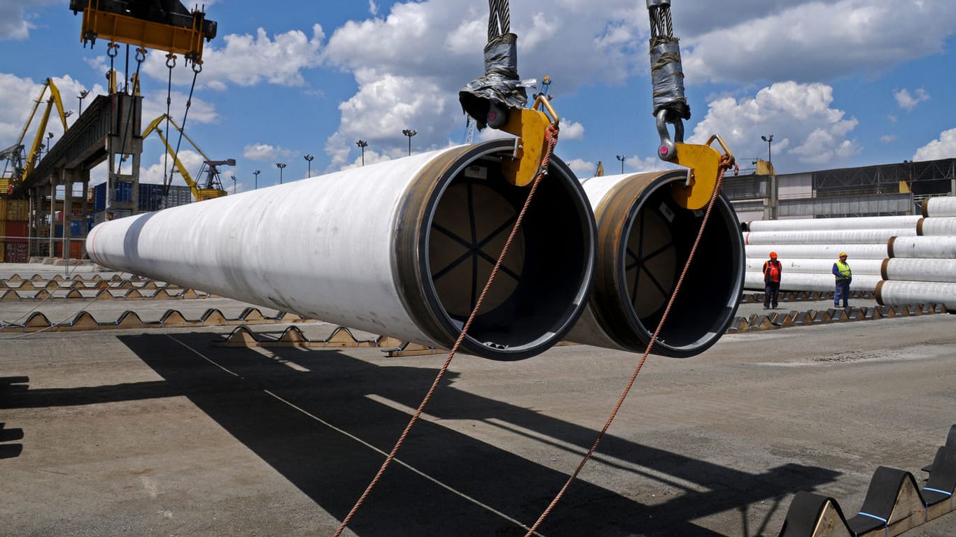 Rohre für die Gas-Pipeline TurkStream: Das Projekt könnte auf Eis gelegt werden.
