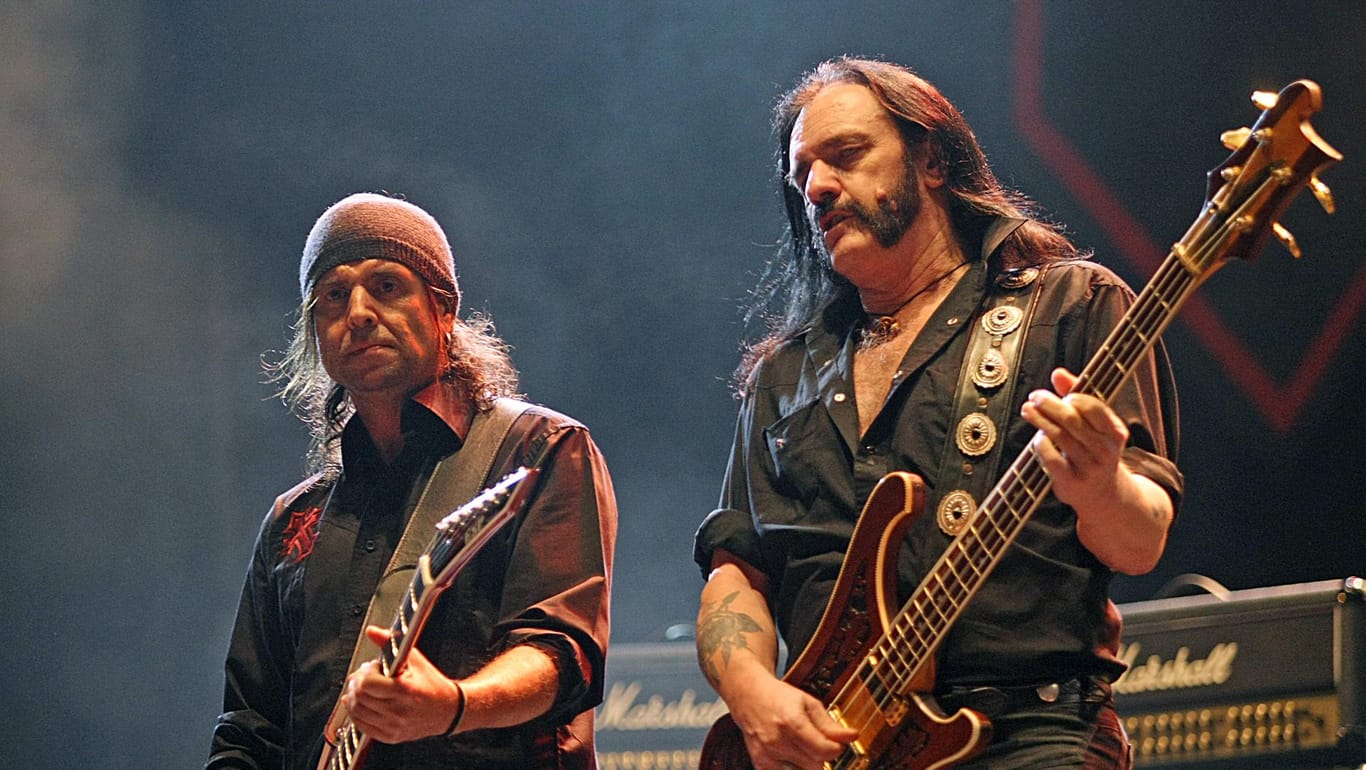 Gitarrist Phil Campbell (l.) und Frontmann Lemmy Kilmister von der Band Motörhead.