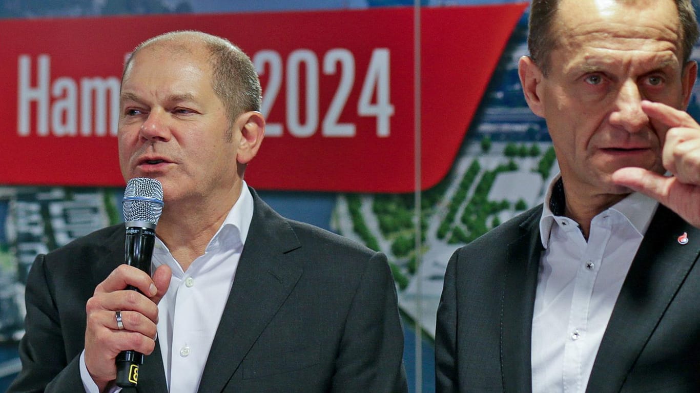 Enttäuschung pur: Hamburgs Bürgermeister Olaf Scholz (links) und DOSB-Präsident Alfons Hörmann hatten sich für Olympia 2024 in der Hansestadt stark gemacht.
