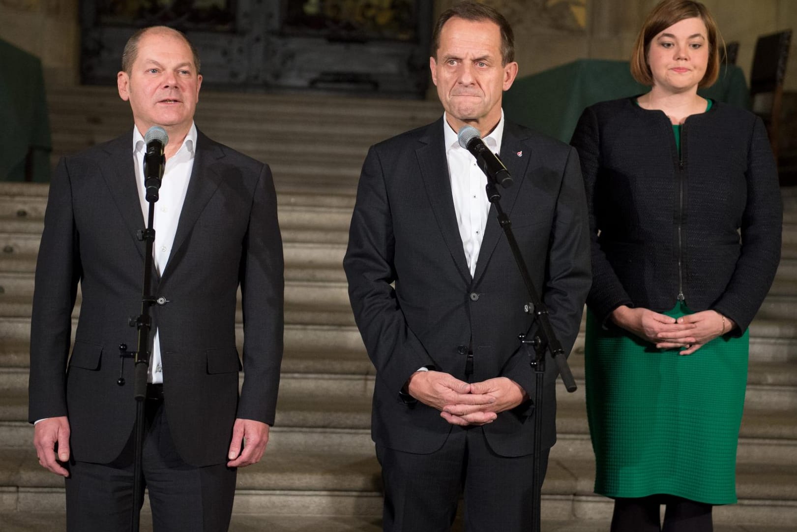 Hamburgs Erster Bürgermeister Olaf Scholz (li.) und Alfons Hörmann, Präsident des Deutschen Olympischen Sportbundes.