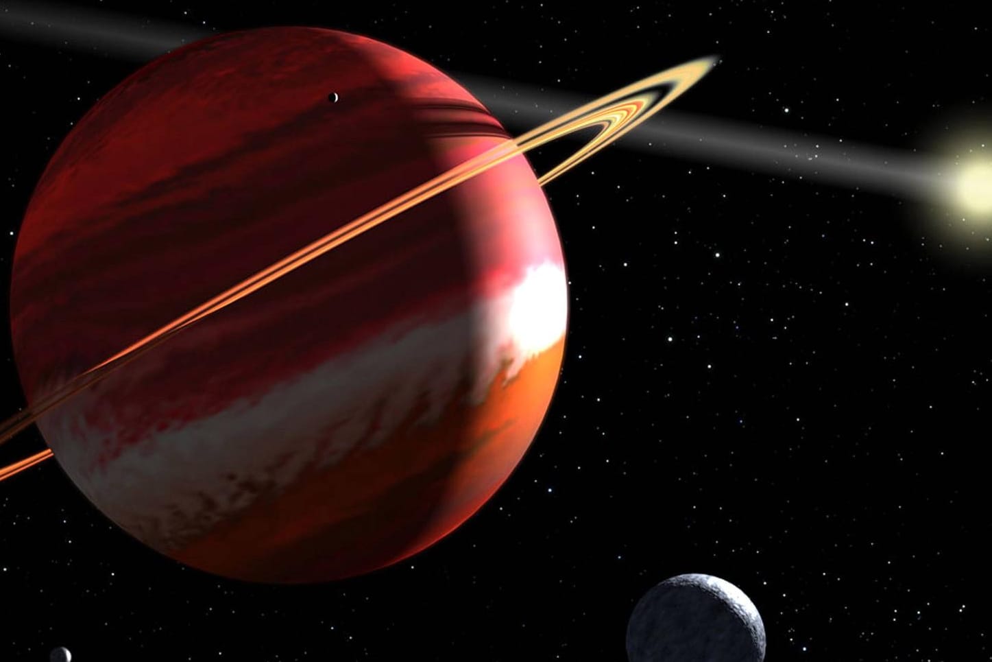 Planeten auf einer Computergrafik der Nasa.