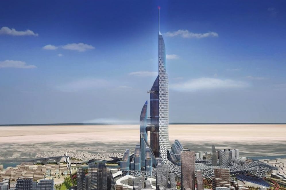 Der Megawolkenkratzer "The Bride" soll künftig mehr als 1100 Meter in den Himmel aufragen.