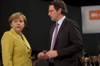 Ein Bild aus freundlicheren Tagen: Merkel und Scheuer beim CDU-Bundesparteitag 2014.