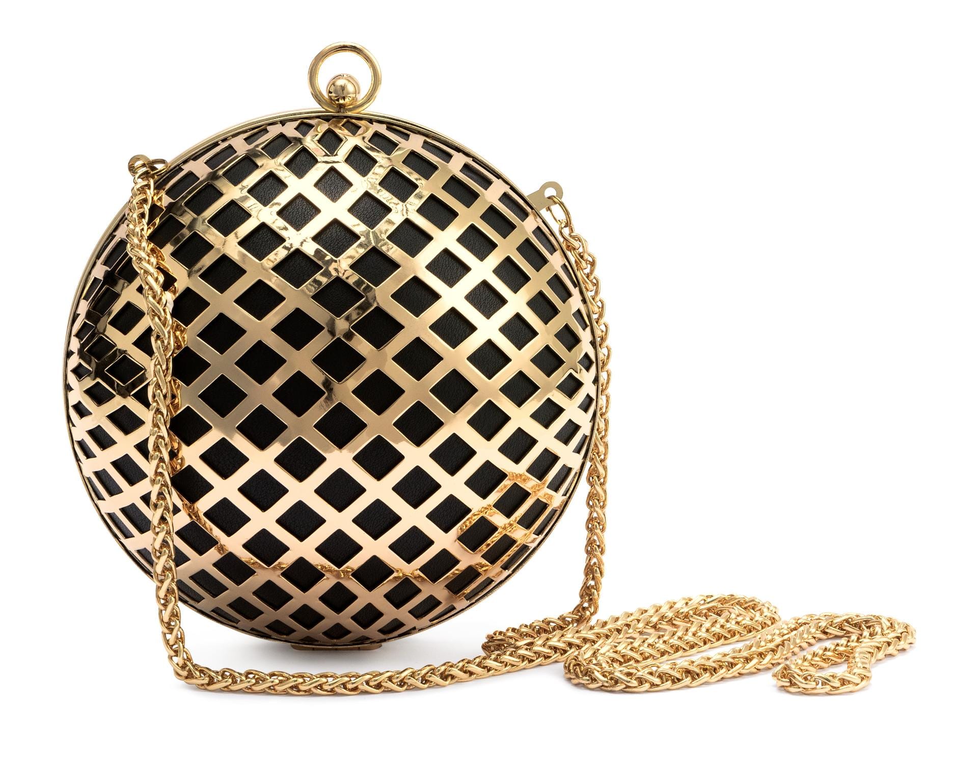 An Weihnachten und Silvester der perfekte Begleiter: goldglänzende Hardcase-Taschen. In dem harten Gehäuse sind Handy und Geldbeutel sicher verwahrt.