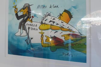 Dieses Werk von Udo Lindenberg wurde aus der Galerie gestohlen.