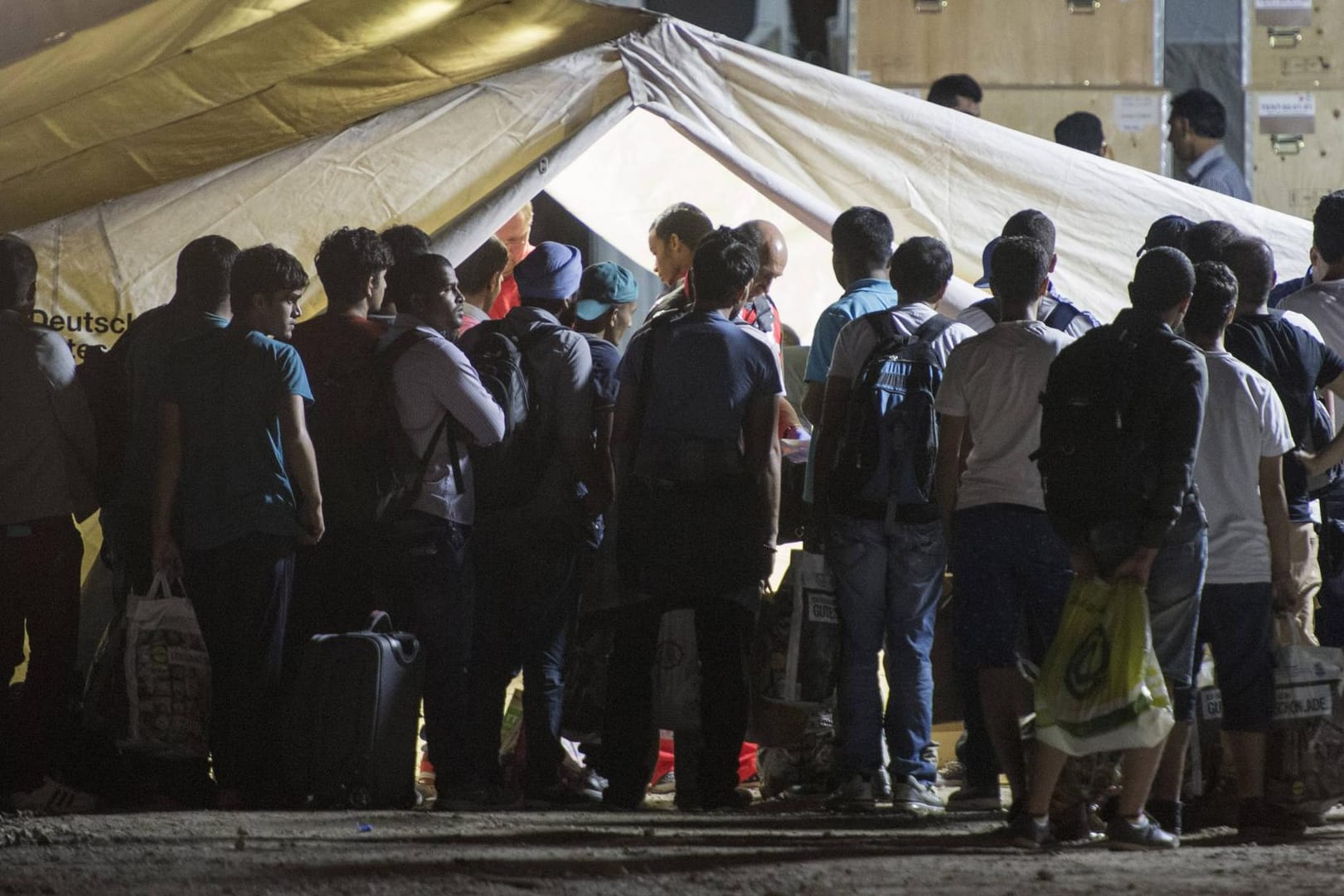 Flüchtlinge in Dresden.