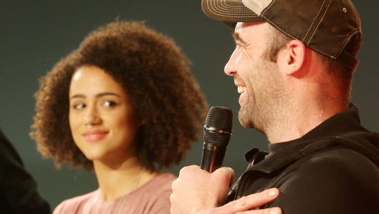 Nathalie Emmanuel und Rory McCann auf der "German Comic Con" in Dortmund.