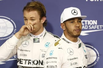 Die beiden Mercedes-Piloten Nico Rosberg (li.) und Lewis Hamilton sind nicht die besten Freunde.