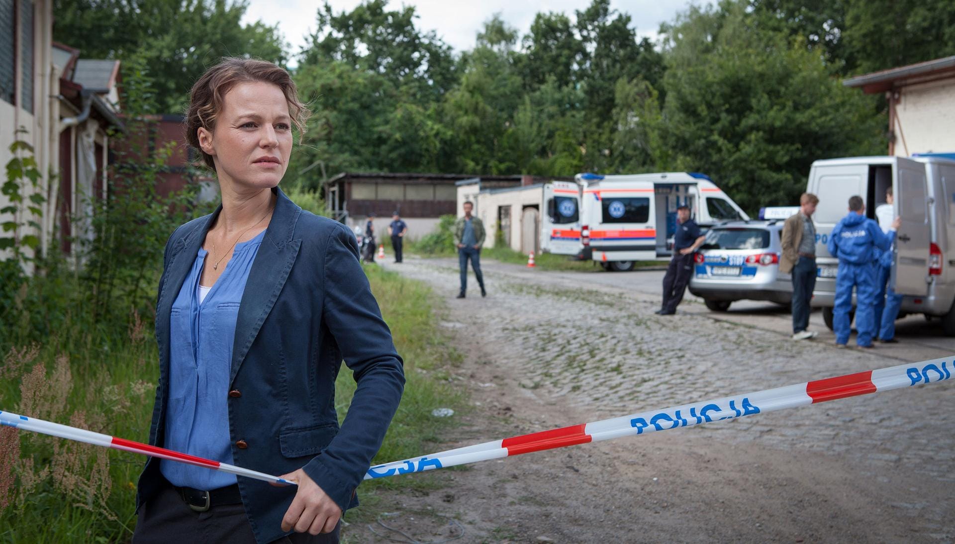 Olga Lenski ist am Tatort des Mordes.