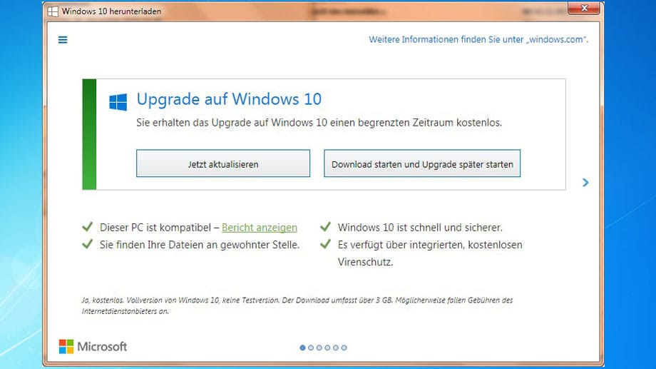 Upgrade auf Windows 10 stoppen