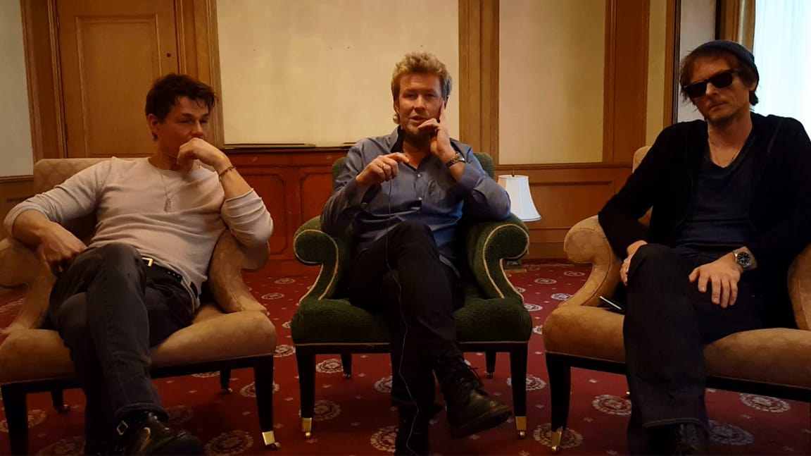 Morten Harket, Magne Furuholmen und Pal Waaktaar-Savoy (von links) im Interview.