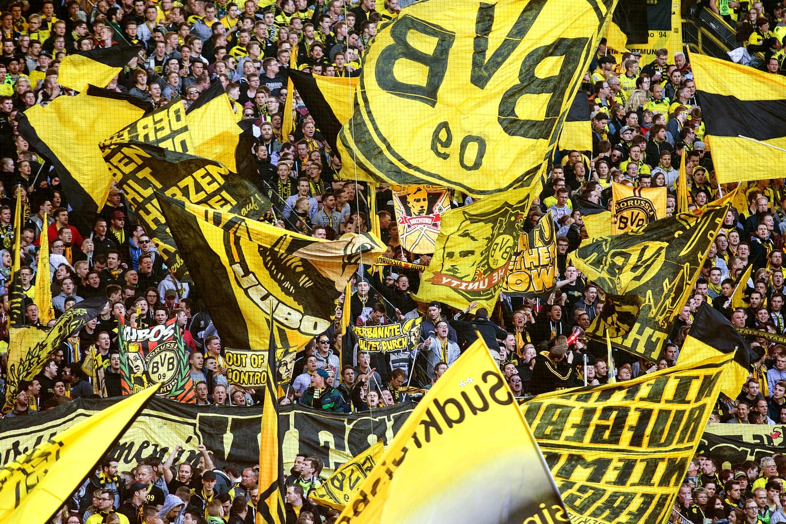 Gelbe Wand: Borussia Dortmund ist der Fußball-Klub mit den meisten Fans pro Heimspiel.