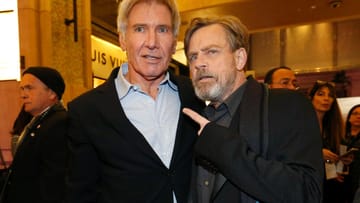 Harrison Ford und Mark Hamill auf der "Star Wars VII: Das Erwachen der Macht"-Weltpremiere am 14. Dezember 2015 in Los Angeles.