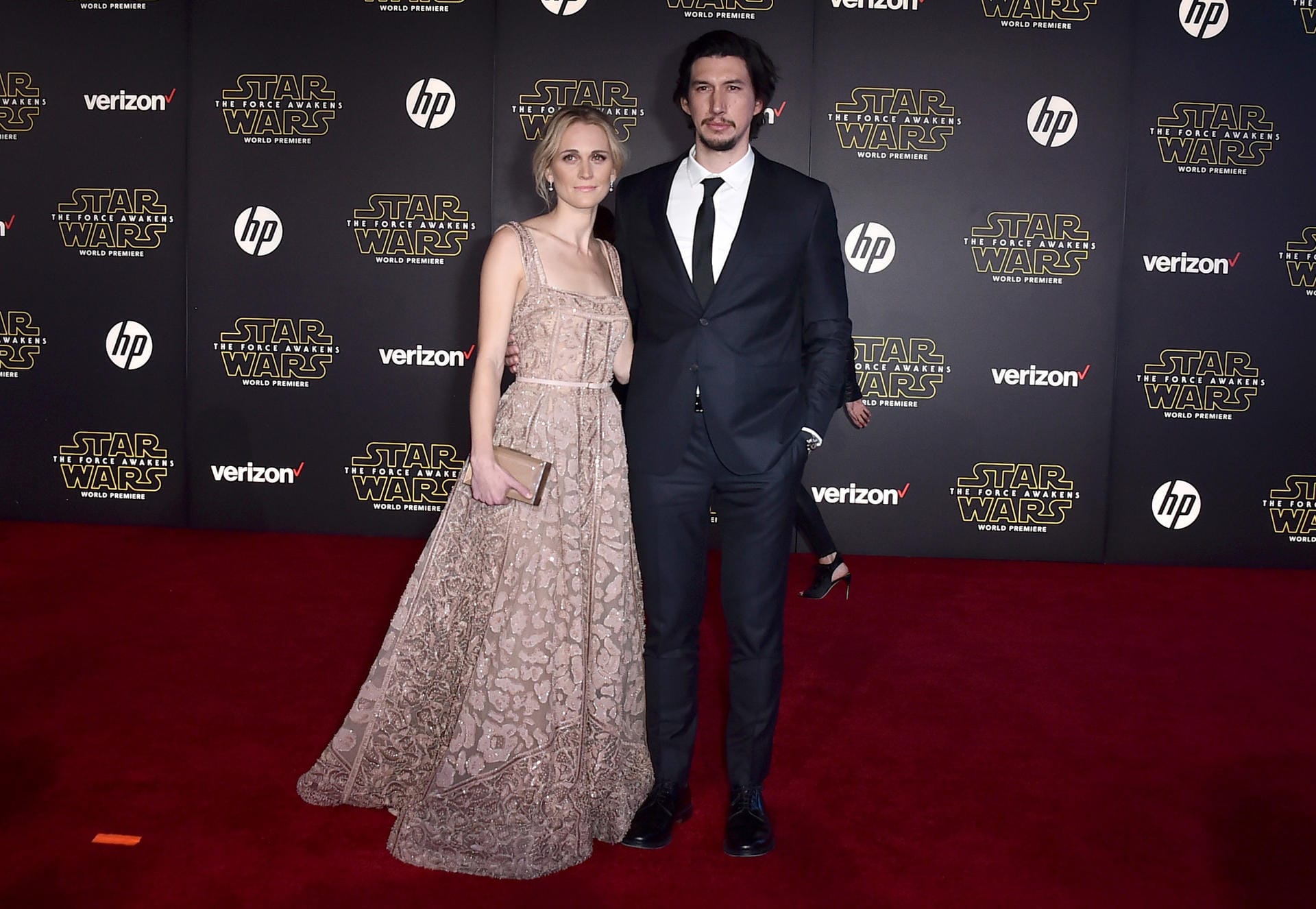 Adam Driver - hier mit Joanne Tucker - spielt die Rolle des Kylo Ren.