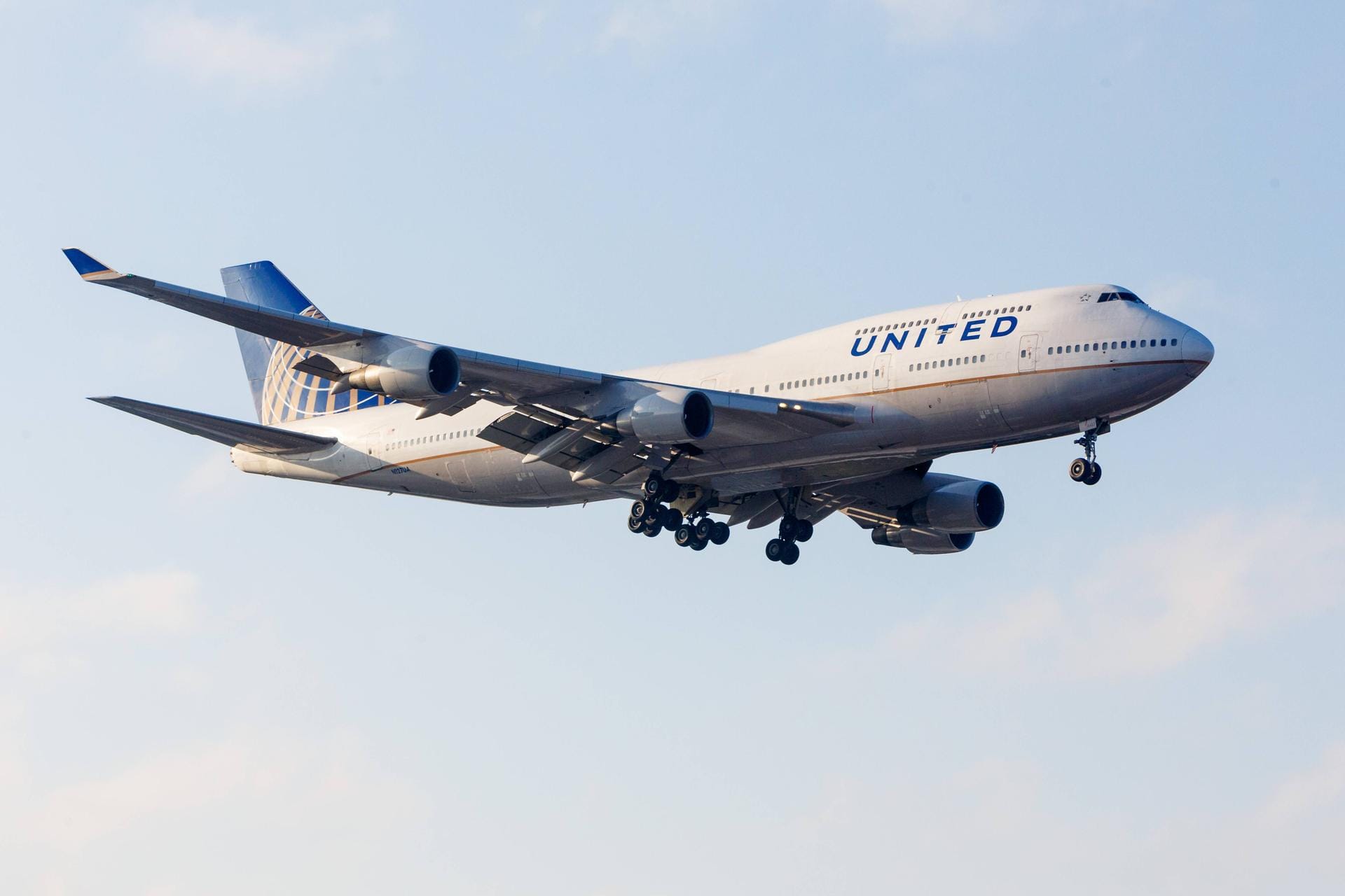 Platz 7: United Airlines. Auch diese Boeing 747-422 gehört zur Flotte.