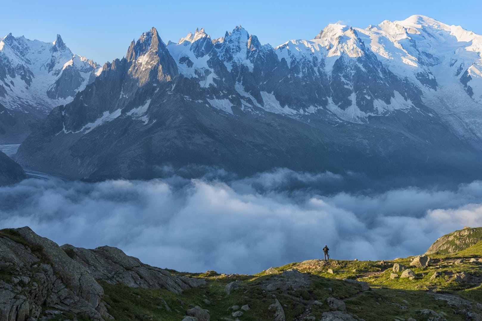 Der Montblanc: Wer aufsteigen möchte, sollte die richtige Route wählen.