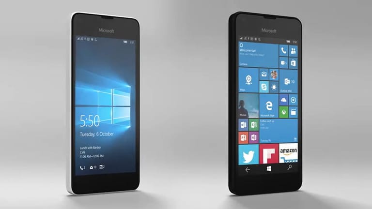 Das Lumia 550 ist eines der ersten Smartphones mit Windows 10.