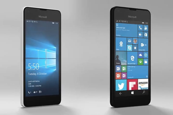 Das Lumia 550 ist eines der ersten Smartphones mit Windows 10.