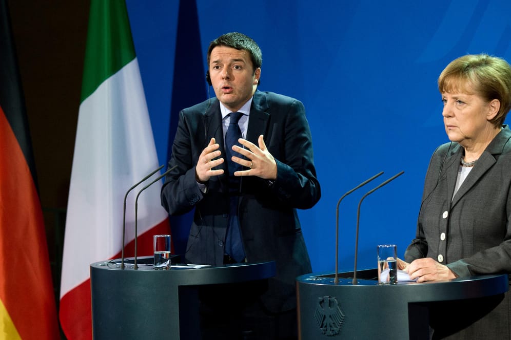 Harte Worte trotz angeblicher Sympathie: Bundeskanzlerin Angela Merkel und Italiens Ministerpräsident Matteo Renzi.